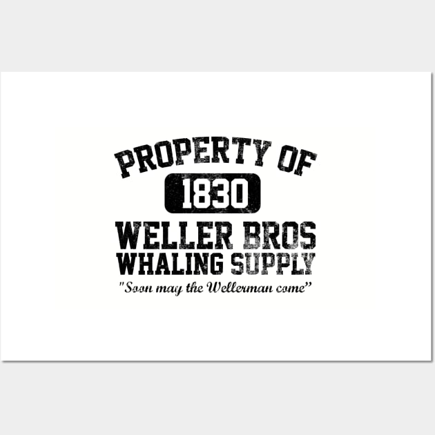 Property of Weller Brothers Black Distressed Wall Art by dystopic